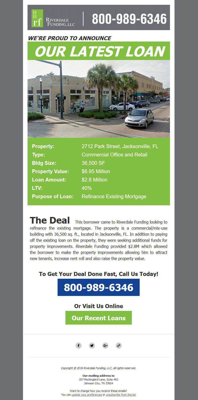 Client-facing email campaign with feature property - Woodbridge Group of Companies
